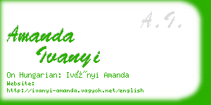 amanda ivanyi business card